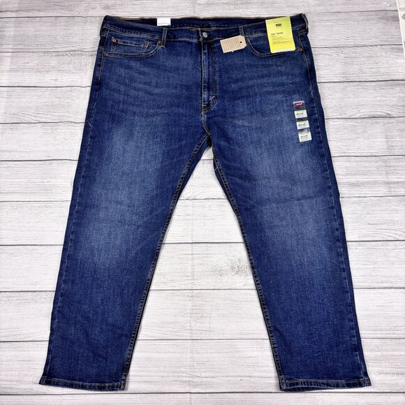 Levis 502 Taper Big & Tall Jeans 46x30 Levis Flex Stretch Denim Mens Classic Fit - Picture 2 of 14